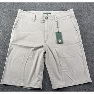 Extracurricular Golf Shorts 34 Khaki Flat Front 10" Inseam Performance NWT